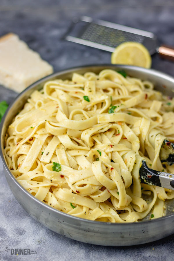 lemon garlic pasta.