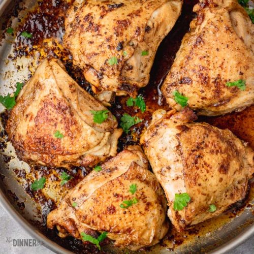 Stove Top Chicken Thighs - Pan Seared Chicken Thighs - The Dinner Bite