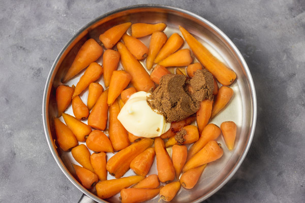 butter and brown sugar in a skillet to glaze carrots.