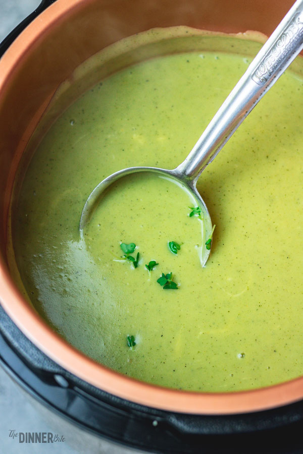 Broccoli soup in pressure king pro pressure cooker.