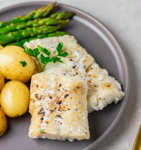 a plate of instant pot fish .