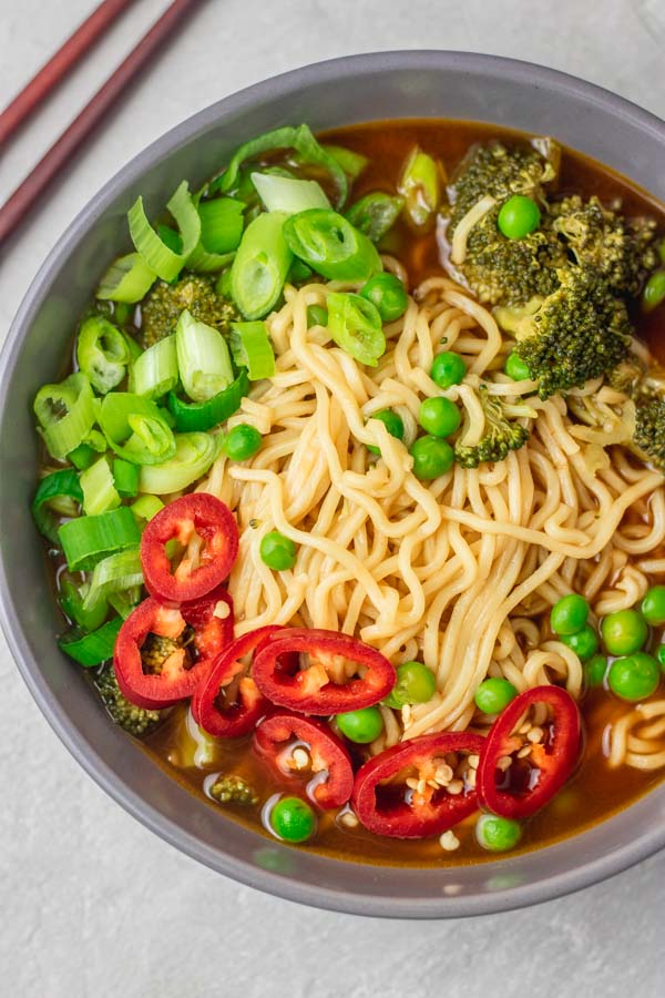 Instant Pot Ramen Noodles (Vegetarian) - The Dinner Bite