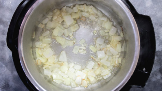 sauteed onions in an instant pot.