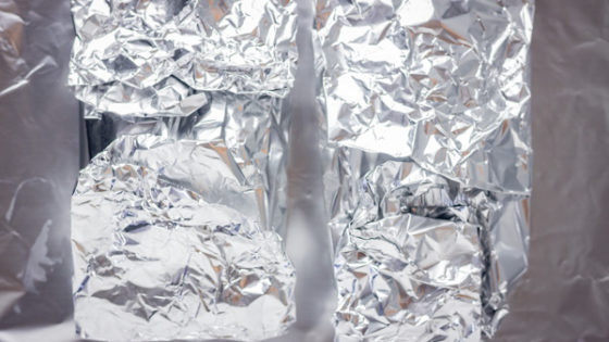 wrapped foil.