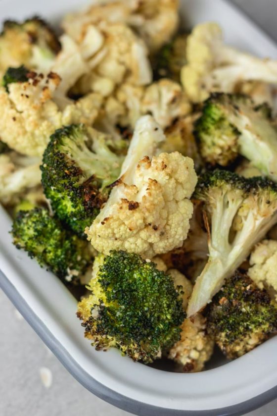Roasted  Broccoli and Cauliflower Recipe