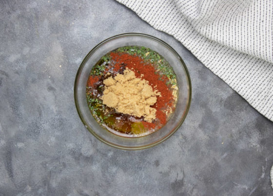spices and herbs in a small bowl.