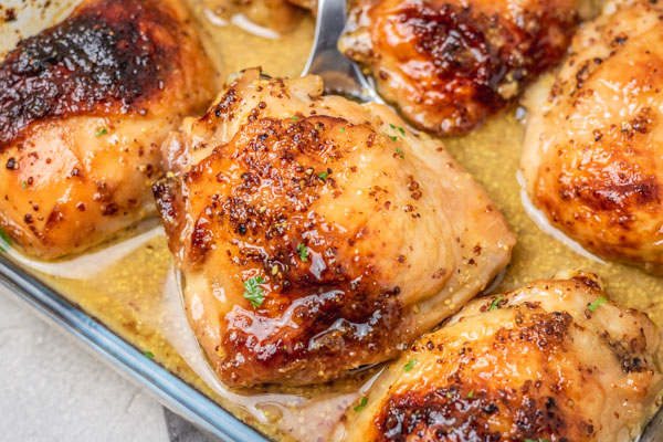 baked chicken thighs. 