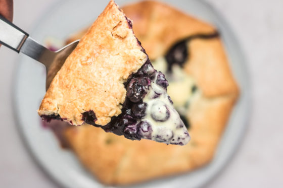a slice of blueberry galette.