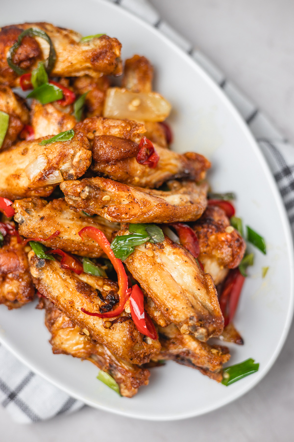 Salt and Pepper Chicken Wings - The Dinner Bite