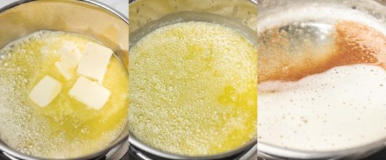 cooking process for browning butter.