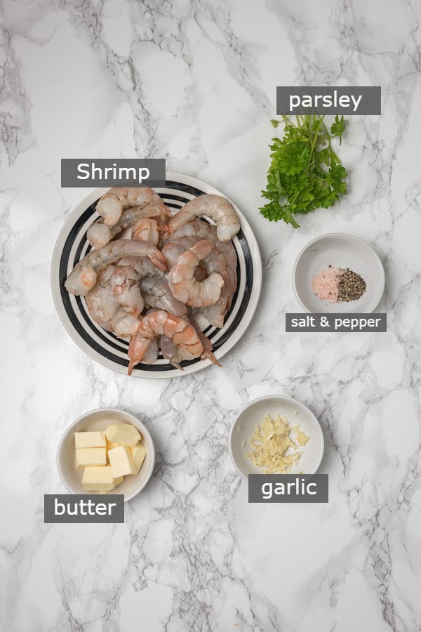 ingredients needed to make shrimp in the air fryer.