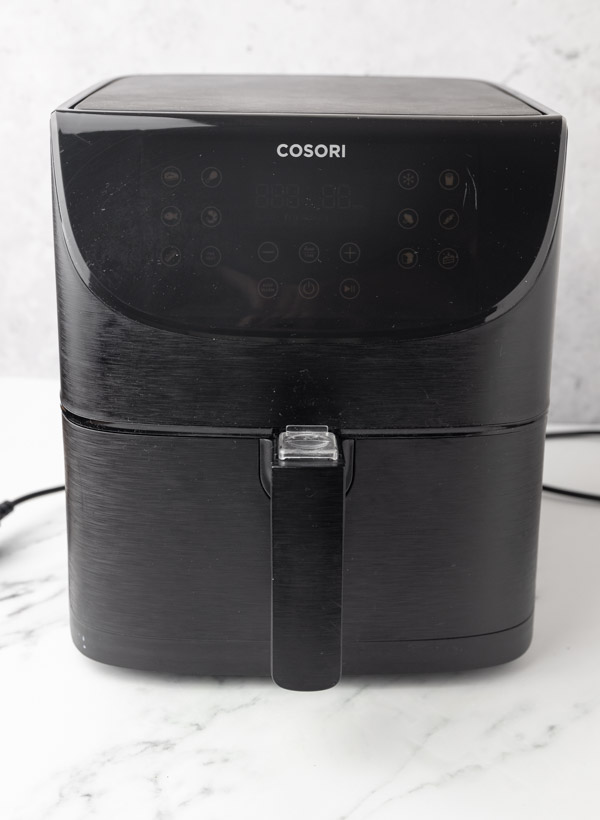 black cocori air fryer on a counter.