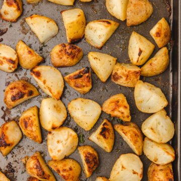 a tray or roasted ranch potatoes