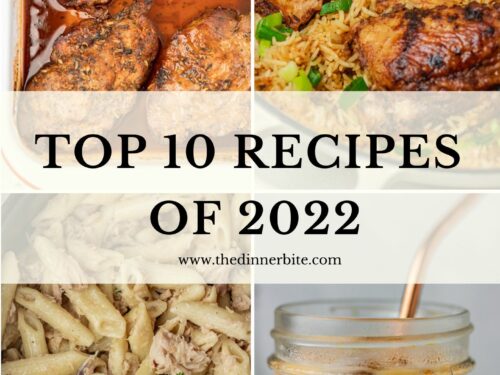 photo collage of top 10 recipes of 2022.