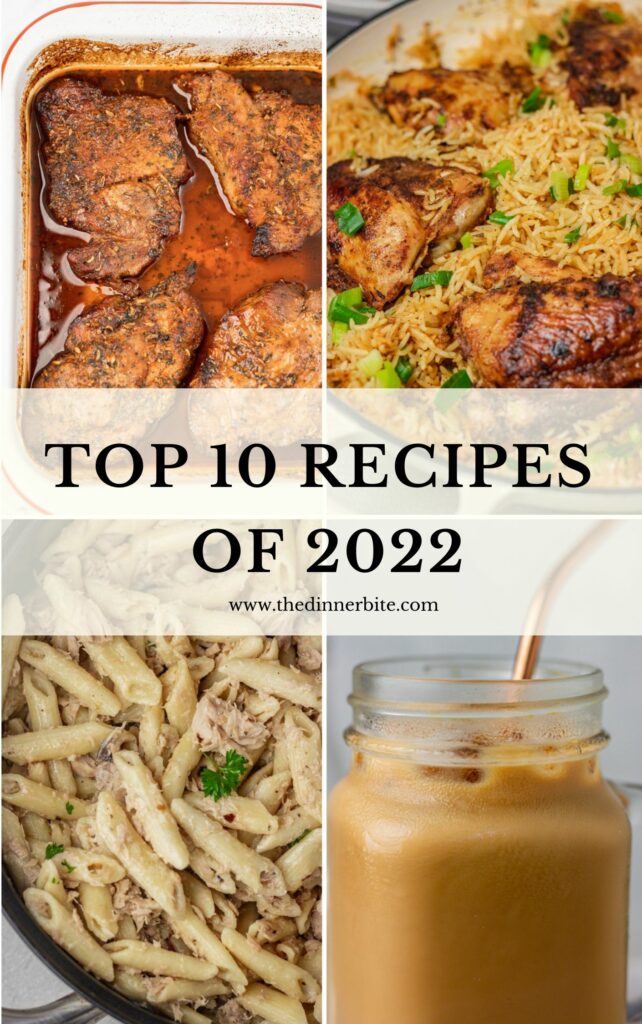 photo collage of top 10 recipes of 2022.