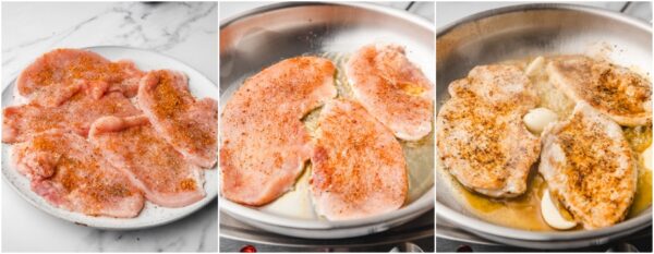the step by step of how to cook turkey steaks on the stovetop.