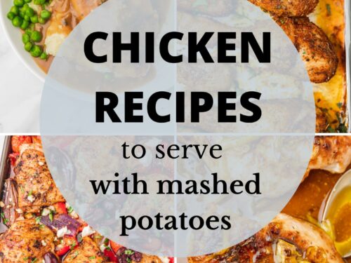 collection of chicken recipes for mashed potatoes.