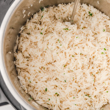 garlic rice in instant pot.