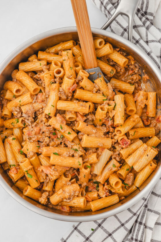 Rotel Pasta With Ground Beef